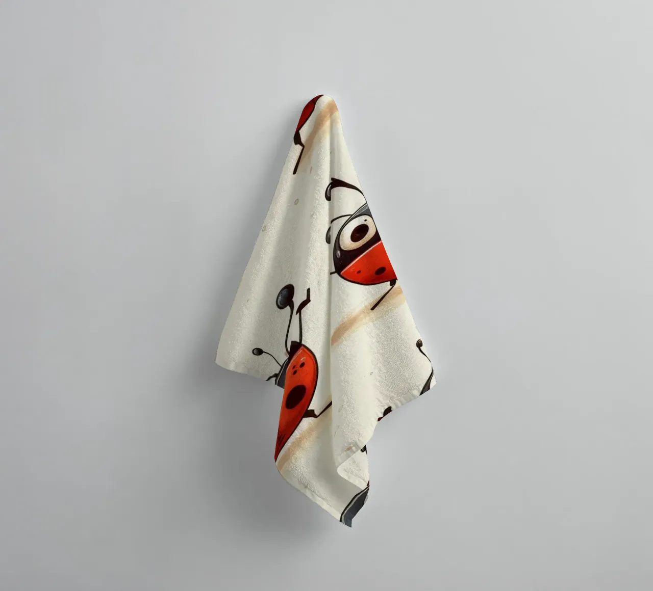 Retro Ladybug Gang towel by Funny Animals