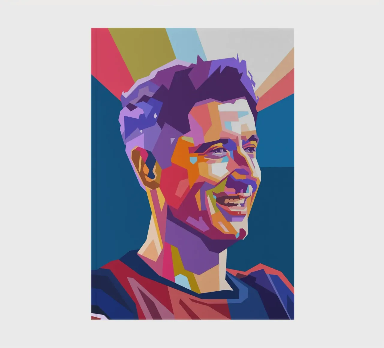 Robert Lewandowski pop art portrait notebook by Hantamrata