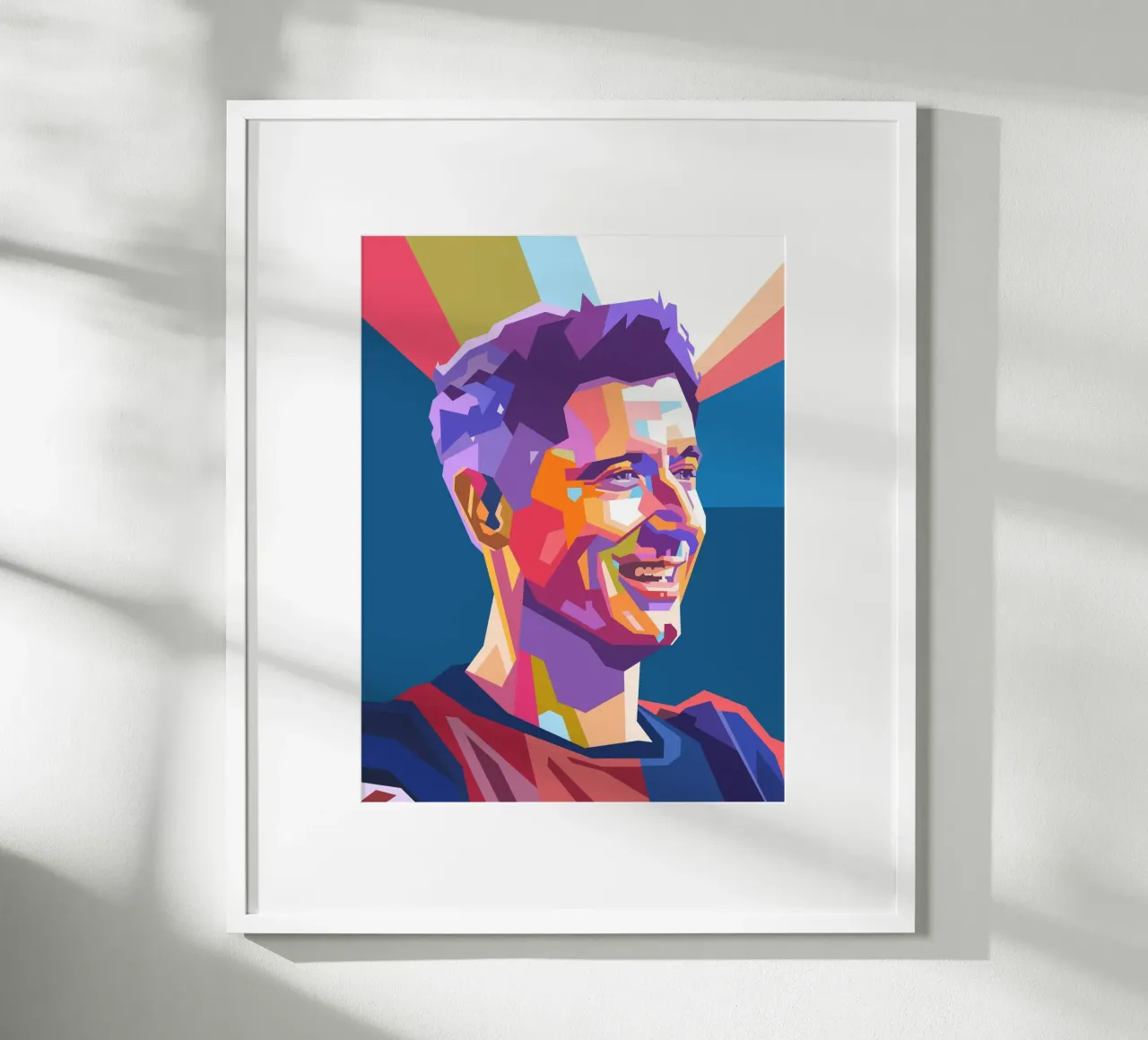 Ritratto pop art di Robert Lewandowski poster da Hantamrata