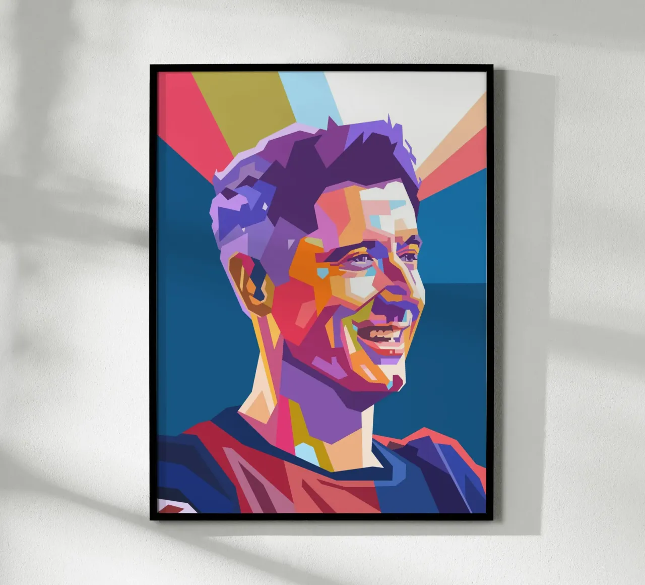 Ritratto pop art di Robert Lewandowski poster da Hantamrata