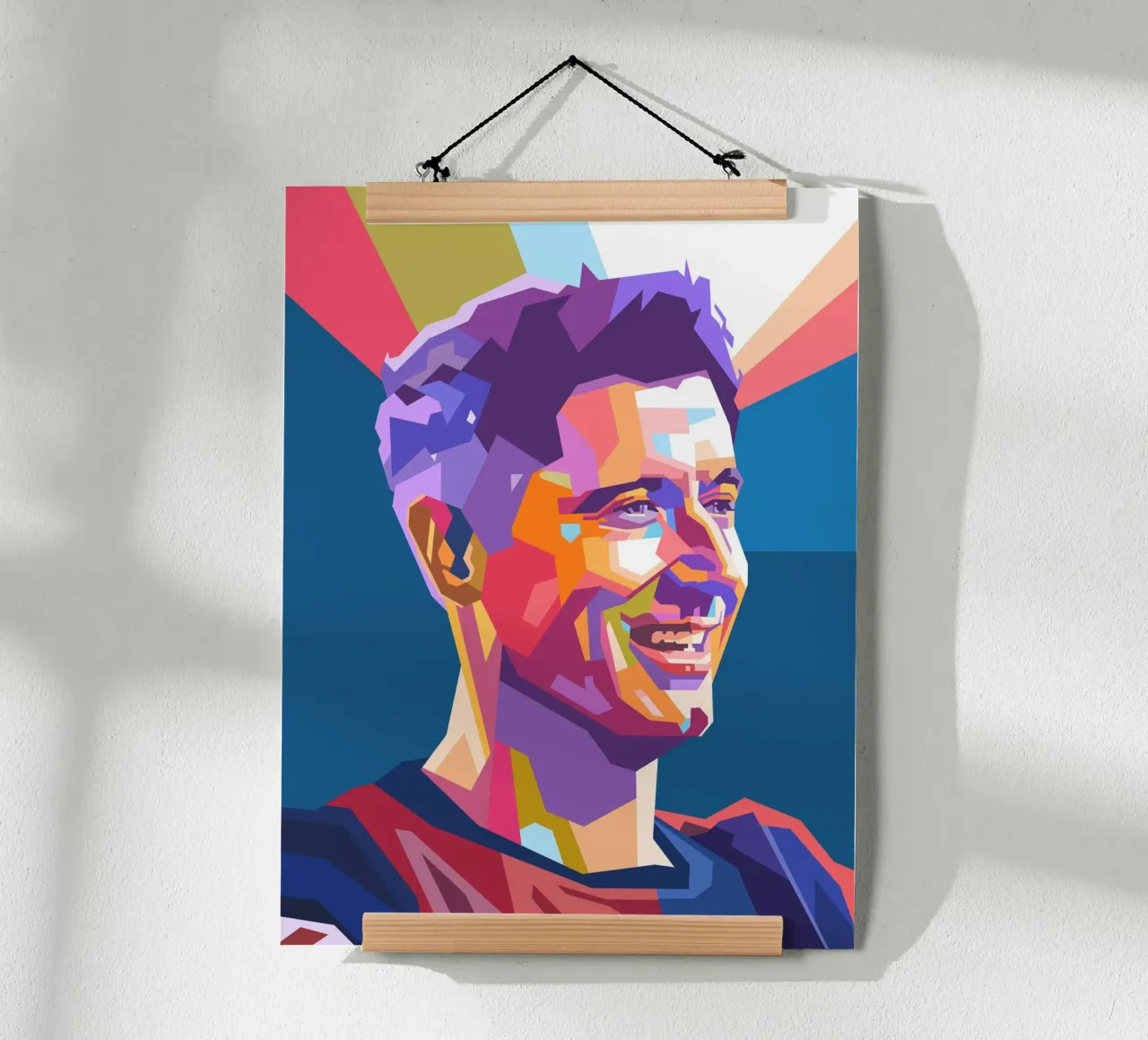 Ritratto pop art di Robert Lewandowski poster da Hantamrata