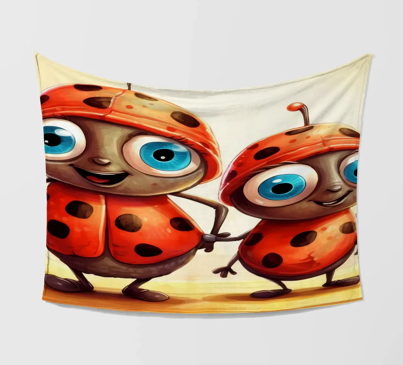 Retro Ladybug Duo coperta in pile da Funny Animals