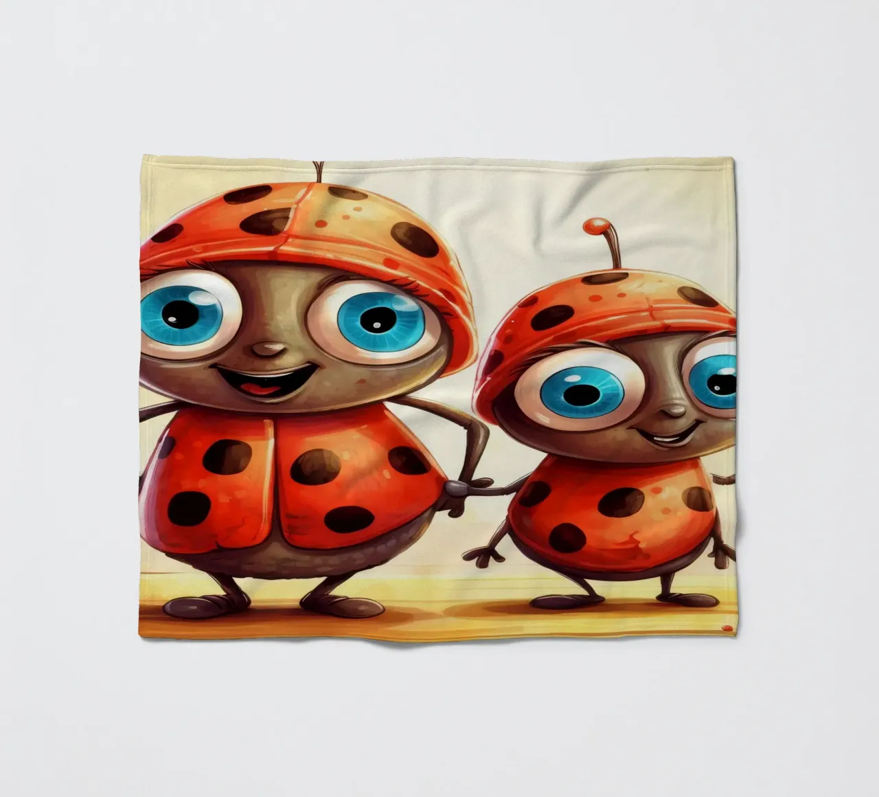Retro Ladybug Duo coperta in pile da Funny Animals