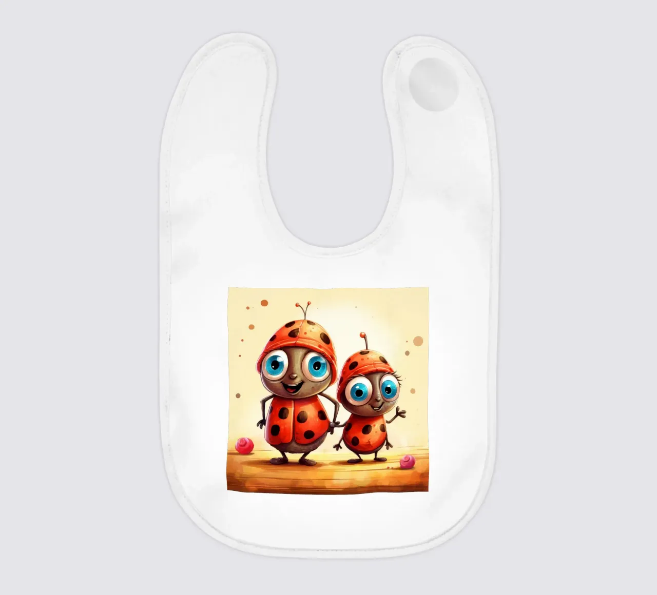 Retro Ladybug Duo bavaglino da Funny Animals