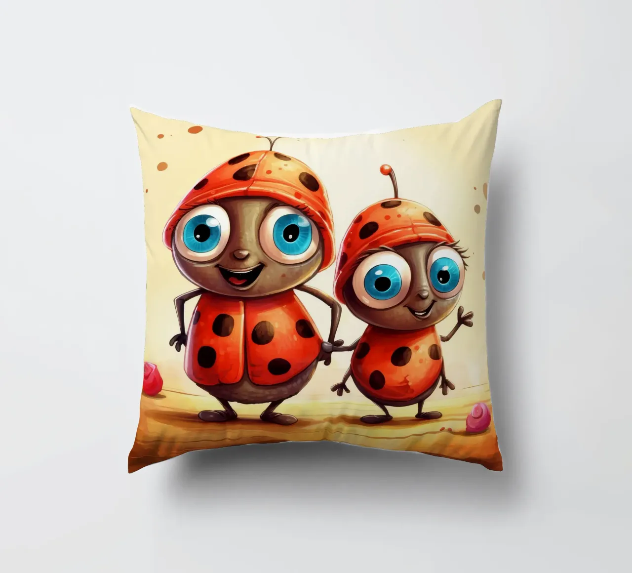 Retro Ladybug Duo cuscino da Funny Animals