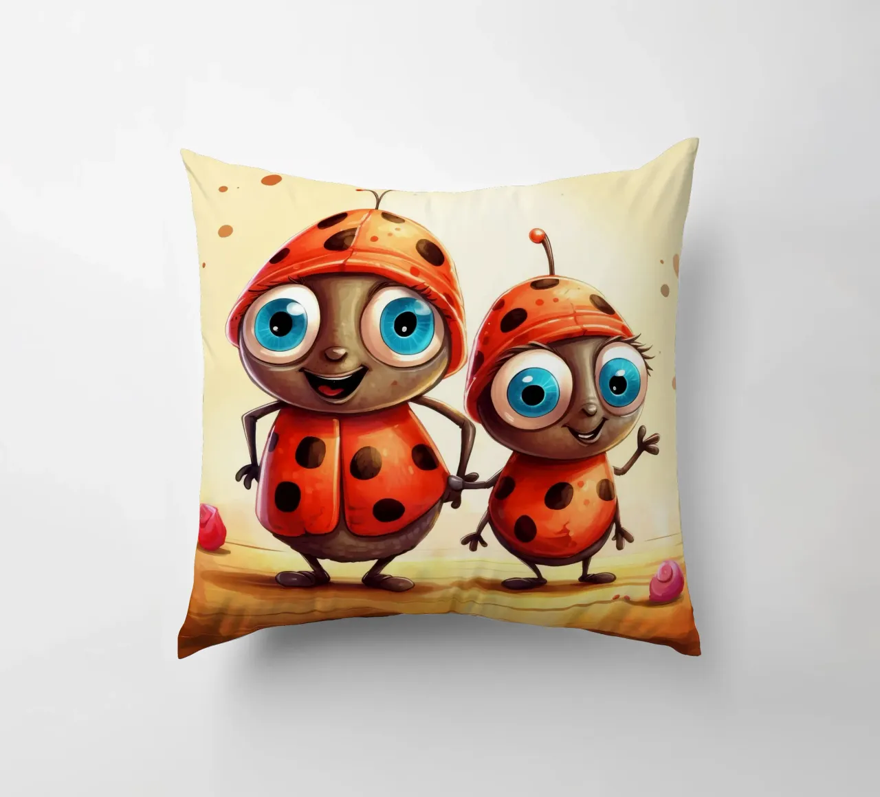 Retro Ladybug Duo cuscino da Funny Animals