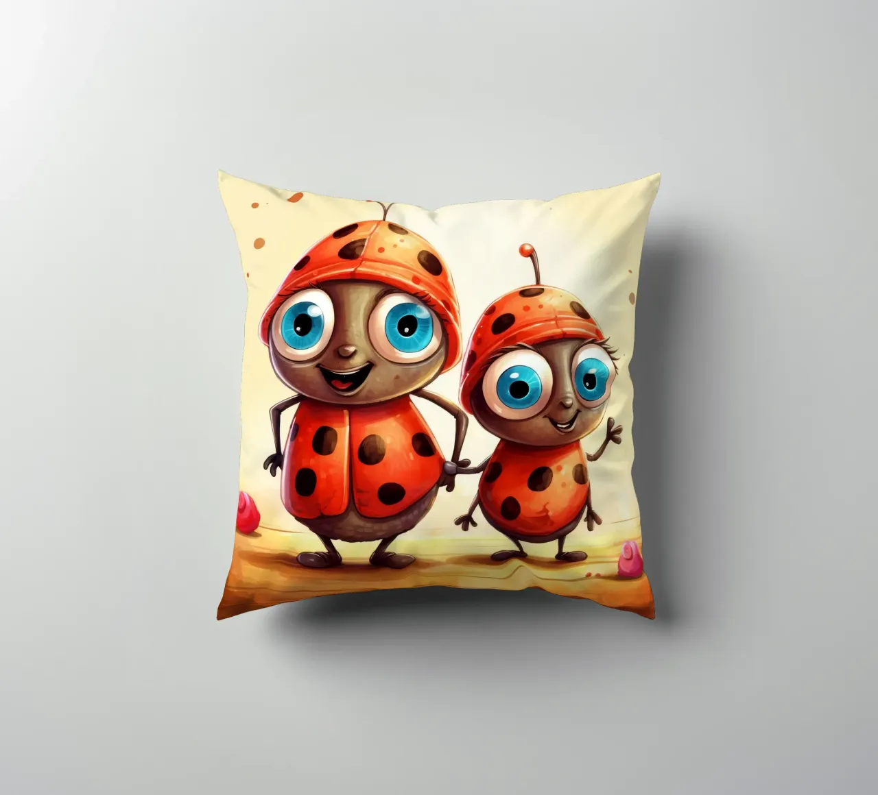 Retro Ladybug Duo cuscino da Funny Animals