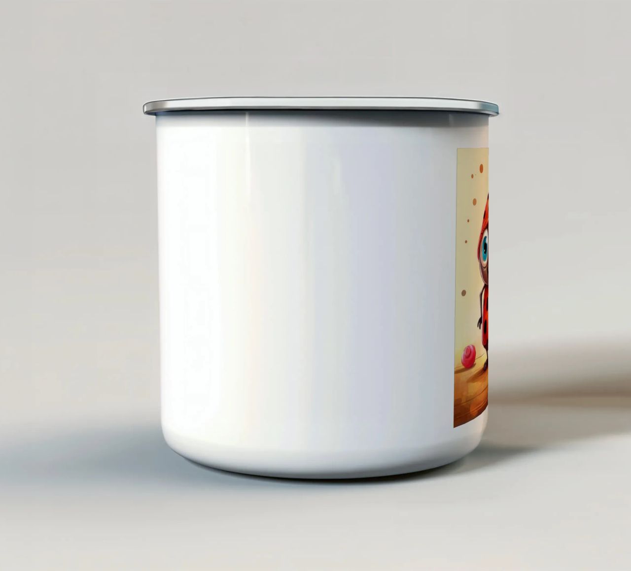 Retro Ladybug Duo tazza in smalto da Funny Animals