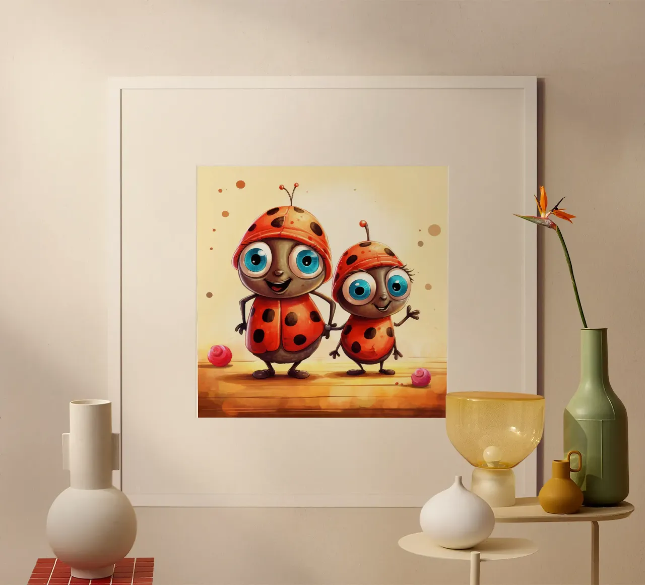 Retro Ladybug Duo carta hahnemühle da Funny Animals
