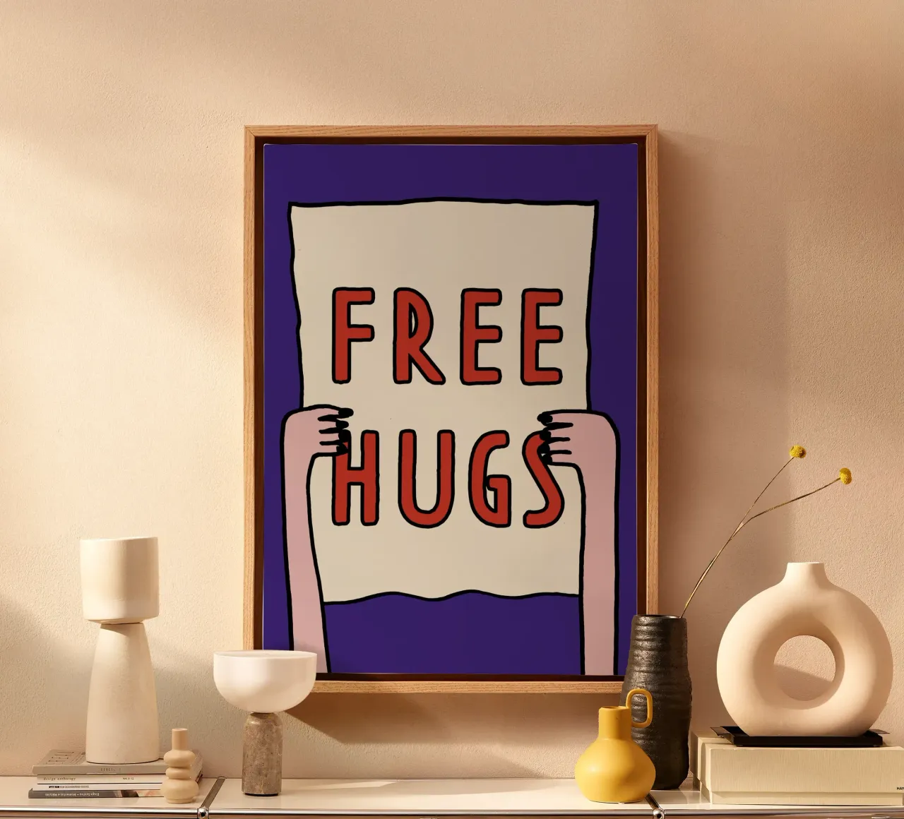 Free Hugs tela con Cornice a cassetta da thesoulhugclub