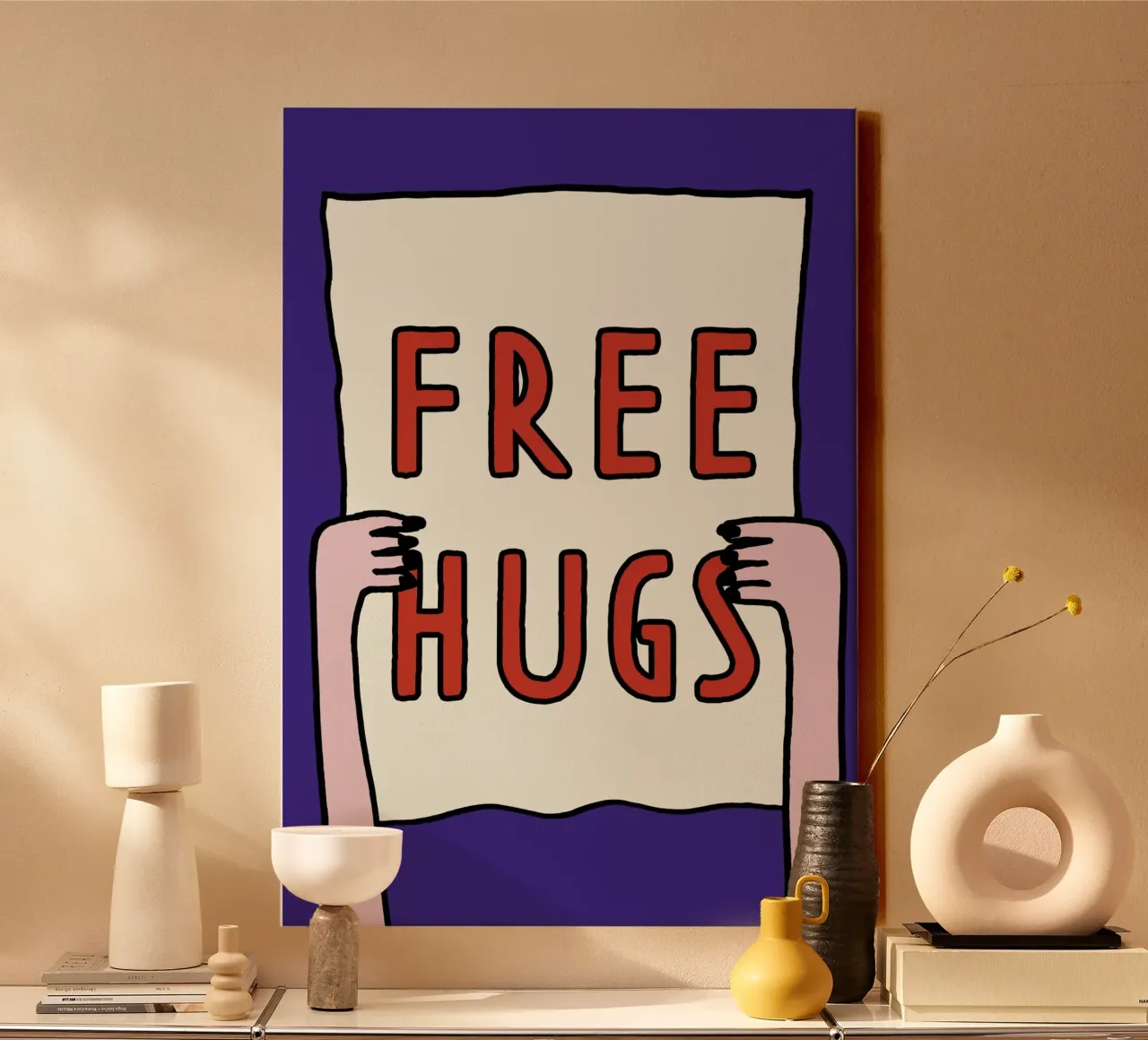 Free Hugs tela con Cornice a cassetta da thesoulhugclub