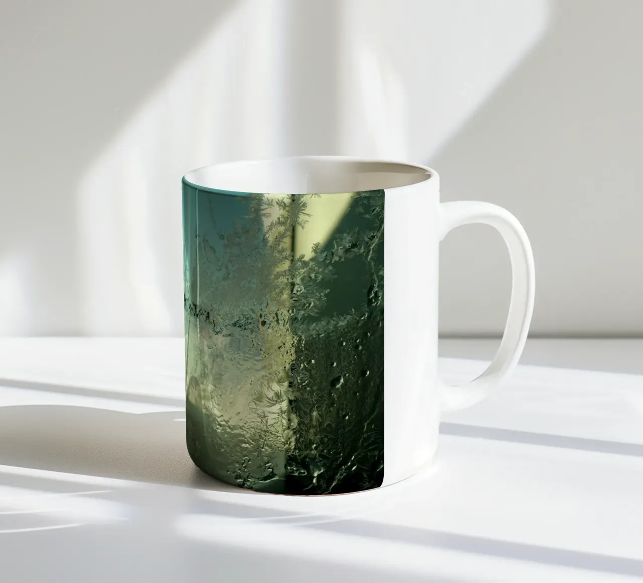 Winter window ceramic mug by Massimo Frascogna