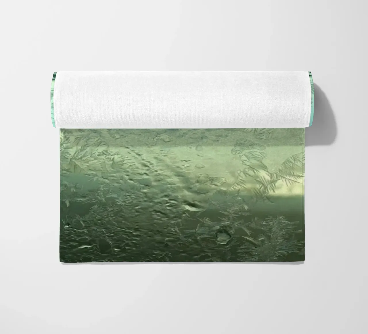 Winter window beach towel by Massimo Frascogna