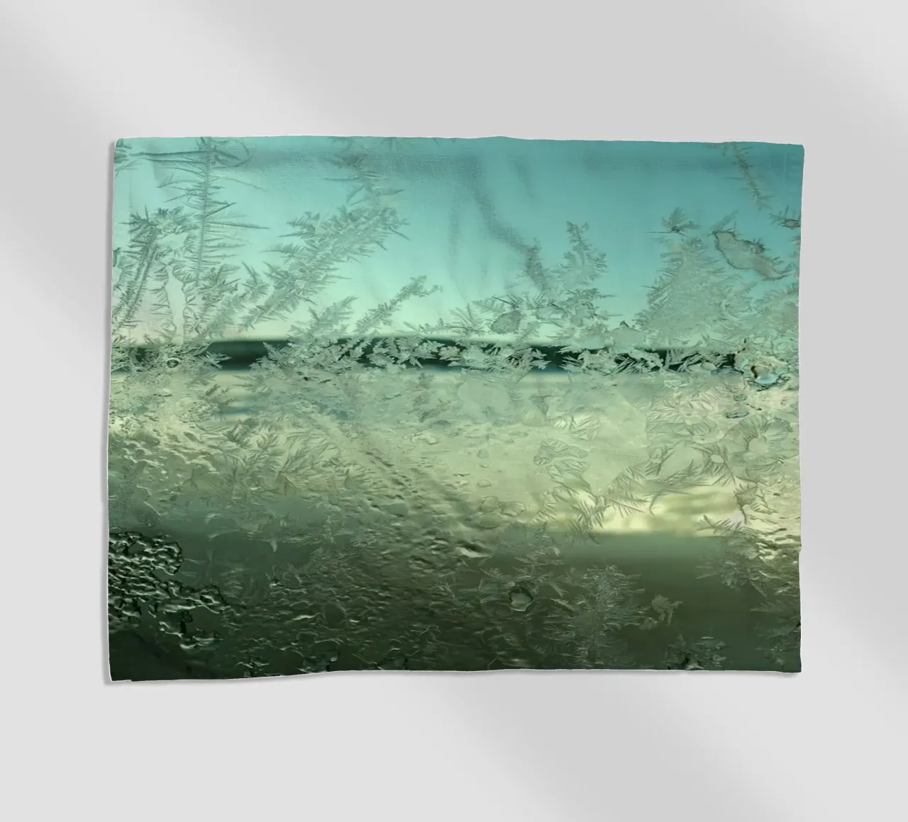 Winter window beach towel by Massimo Frascogna