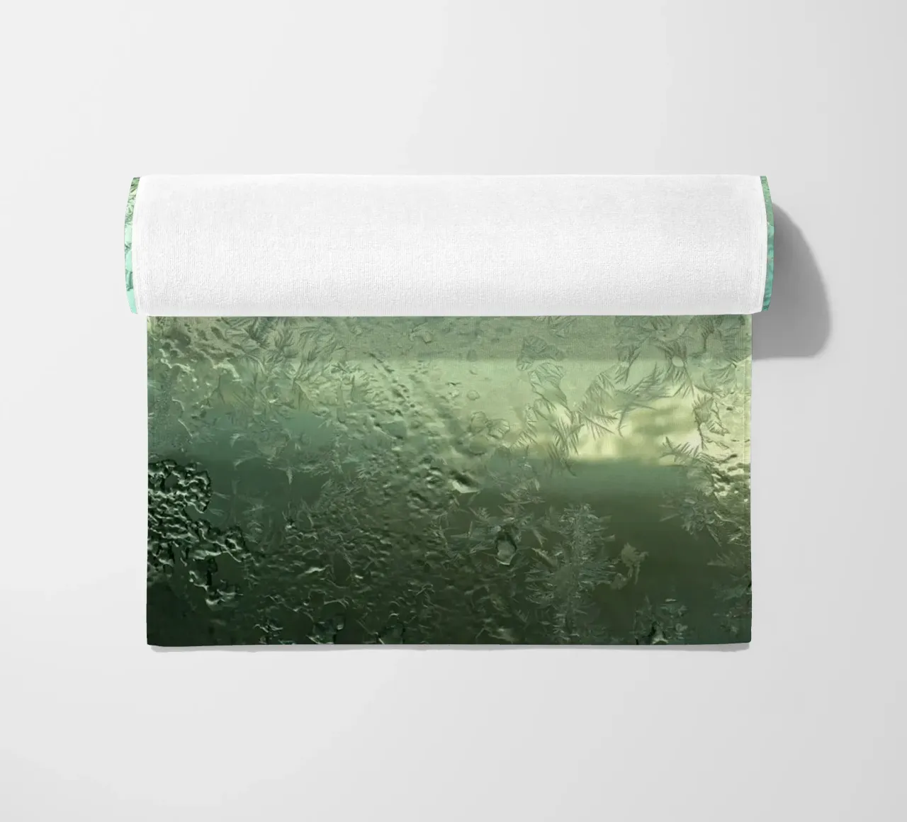 Winter window beach towel by Massimo Frascogna