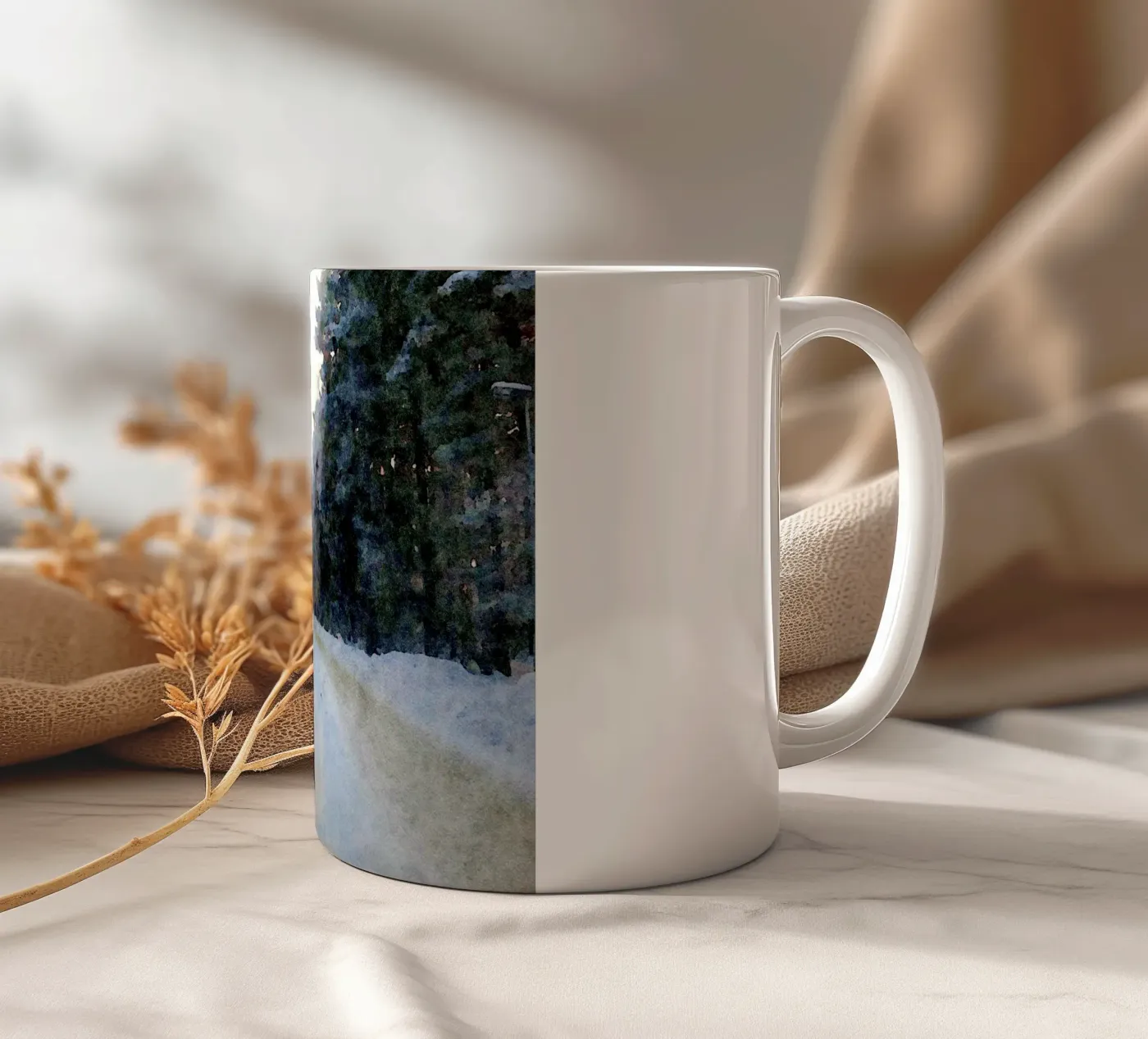 Winter ceramic mug by Massimo Frascogna