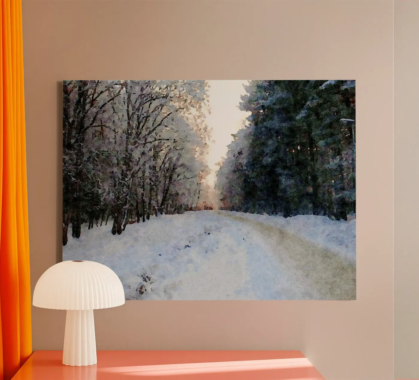 Winter canvas van Massimo Frascogna