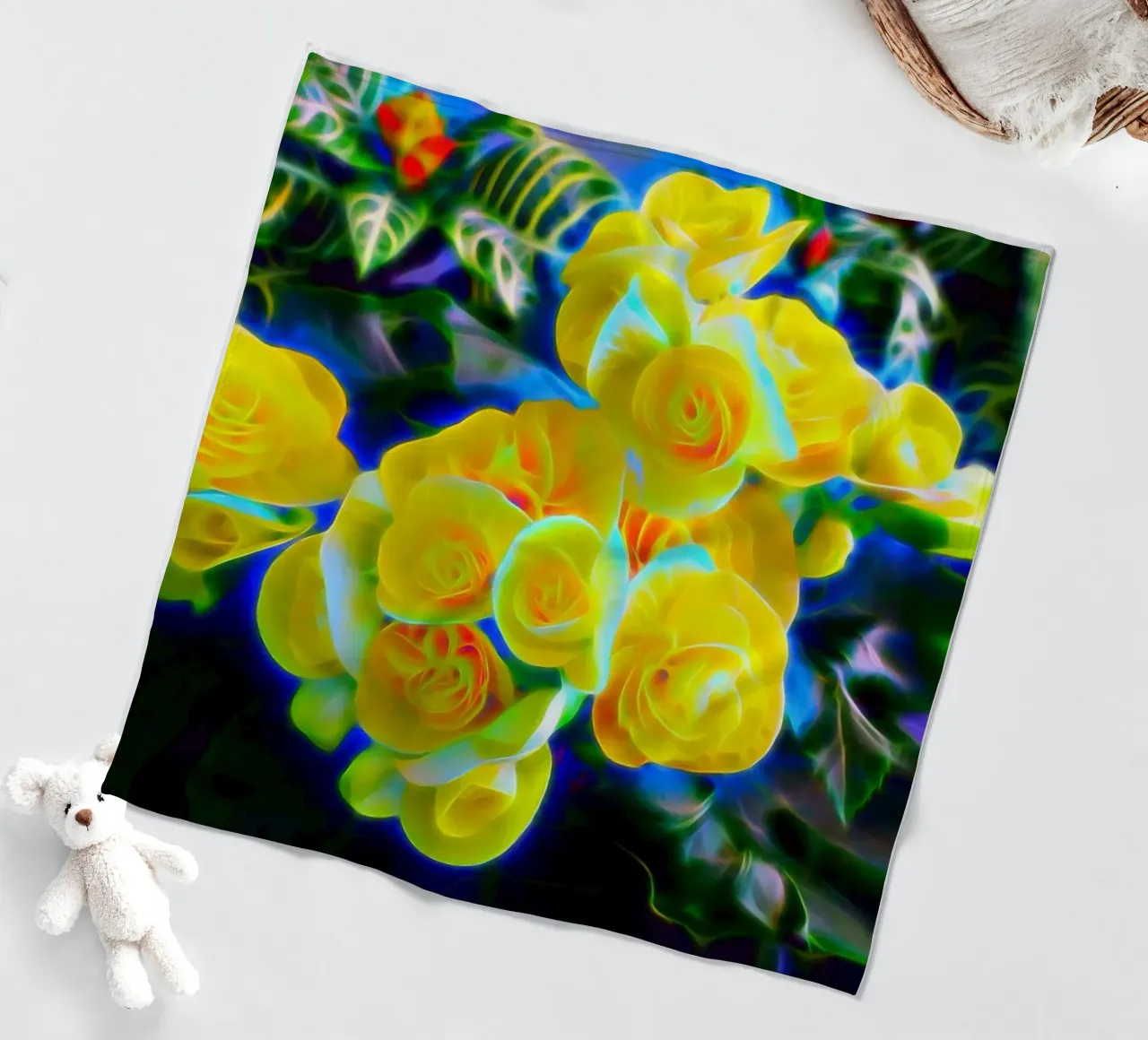 Fiori gialli coperta in pile da Massimo Frascogna
