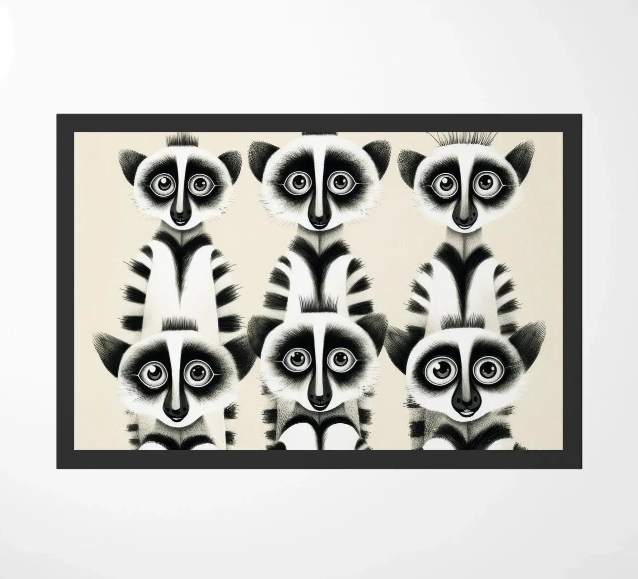 La banda dei lemuri retrò zerbino da Funny Animals