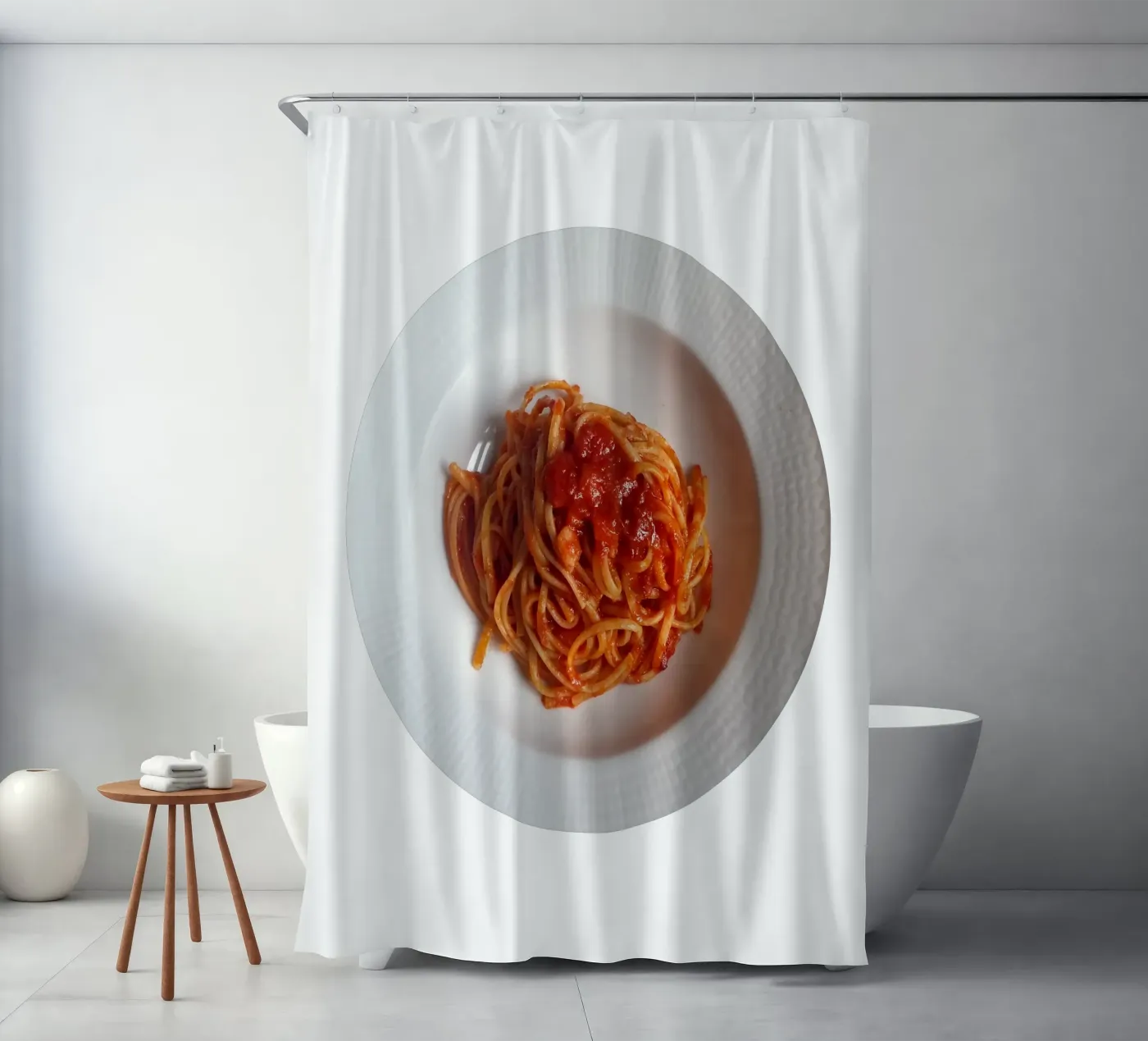 Spaghetti Duschvorhang von Massimo Frascogna