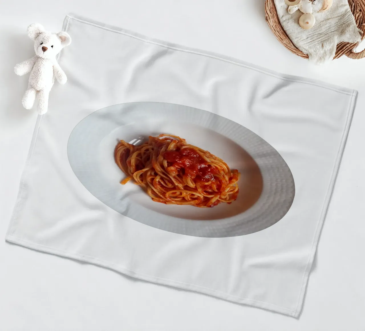 Spaghetti Fleecedecke von Massimo Frascogna