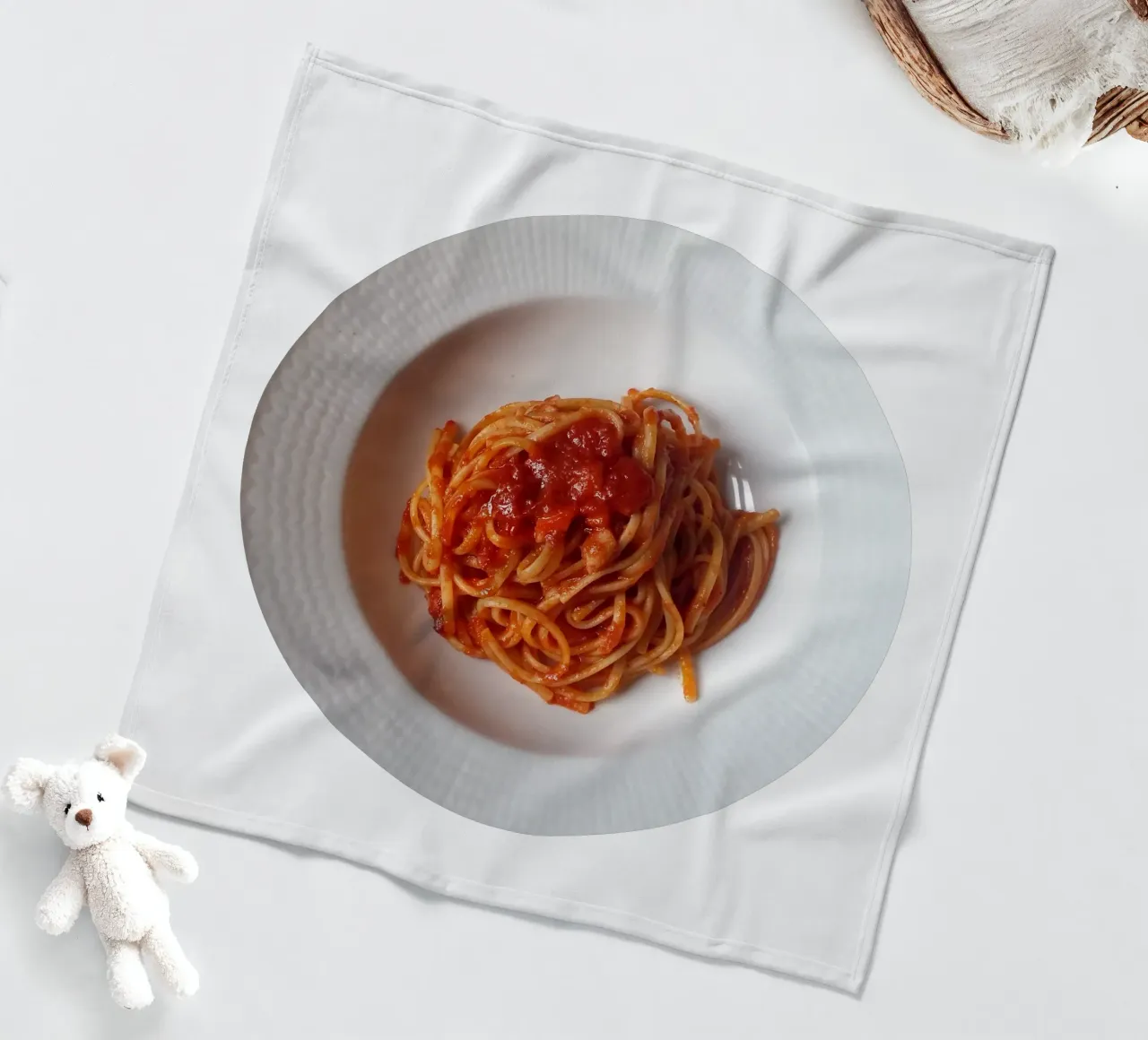 Spaghetti Fleecedecke von Massimo Frascogna