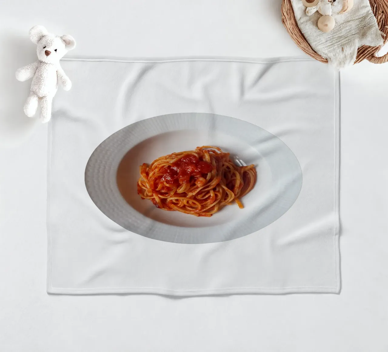 Spaghetti Fleecedecke von Massimo Frascogna