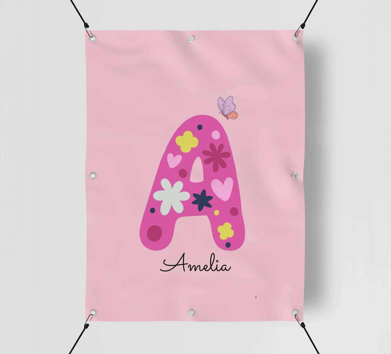 Lettering floreale giocoso telo in pvc da Doodle Dreams Art