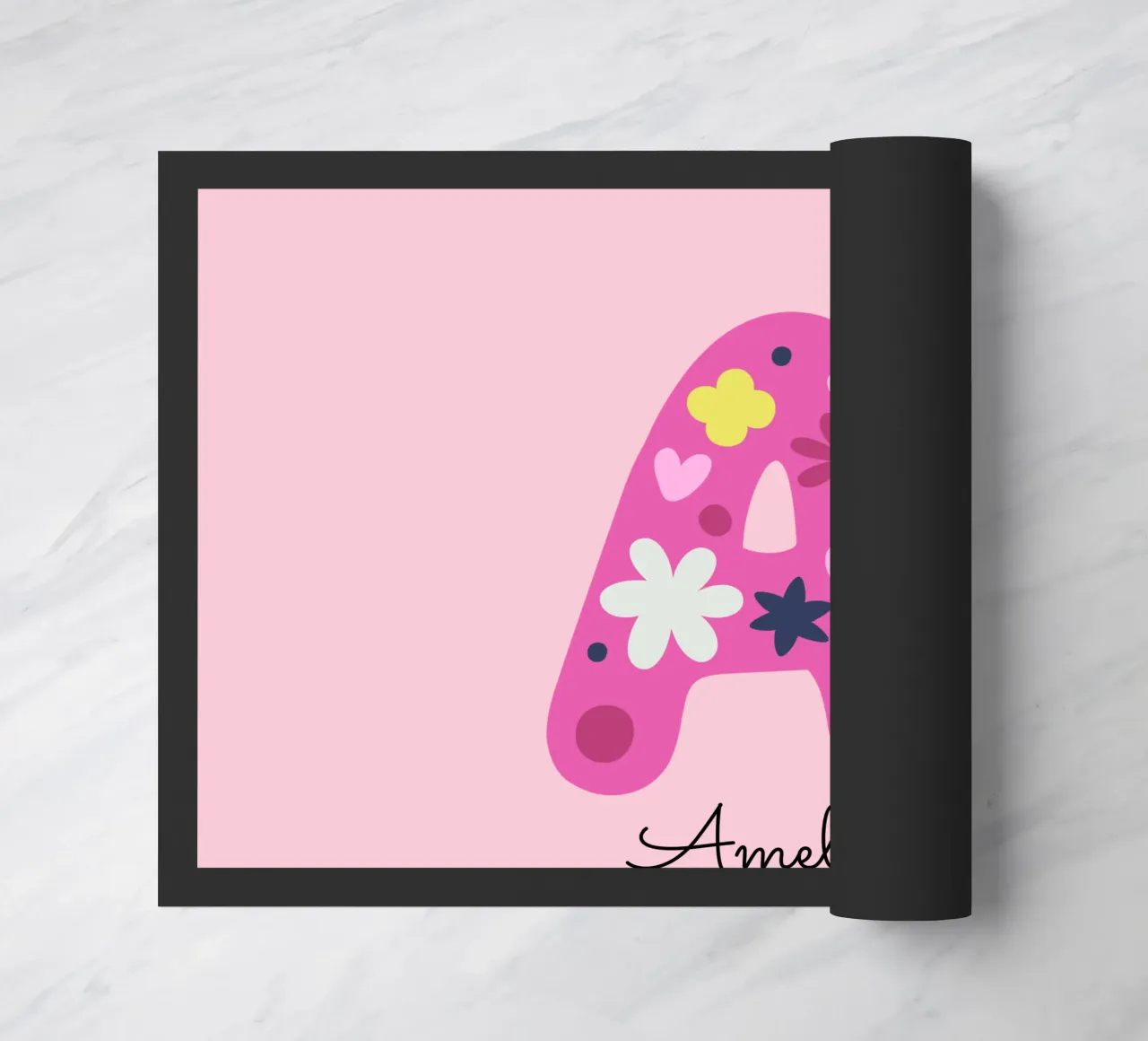 Lettering floreale giocoso zerbino da Doodle Dreams Art