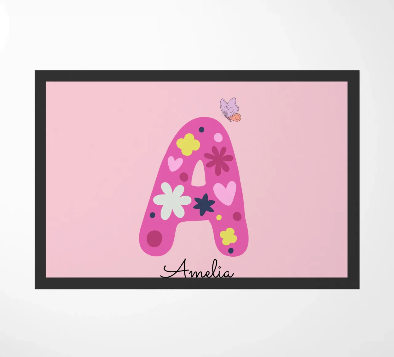 Lettering floreale giocoso zerbino da Doodle Dreams Art