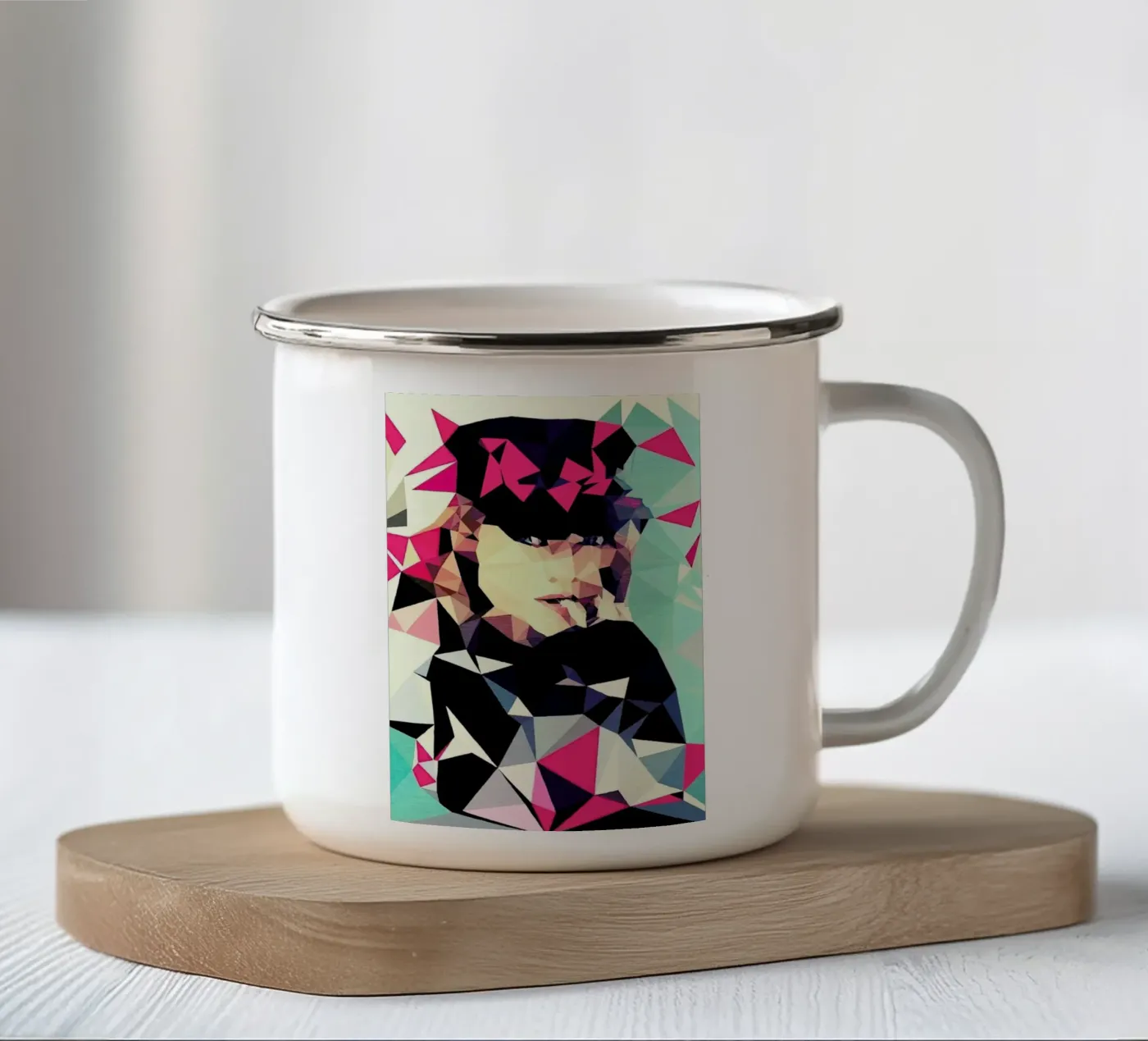 Multicolor enamel mug by Mayka ienova