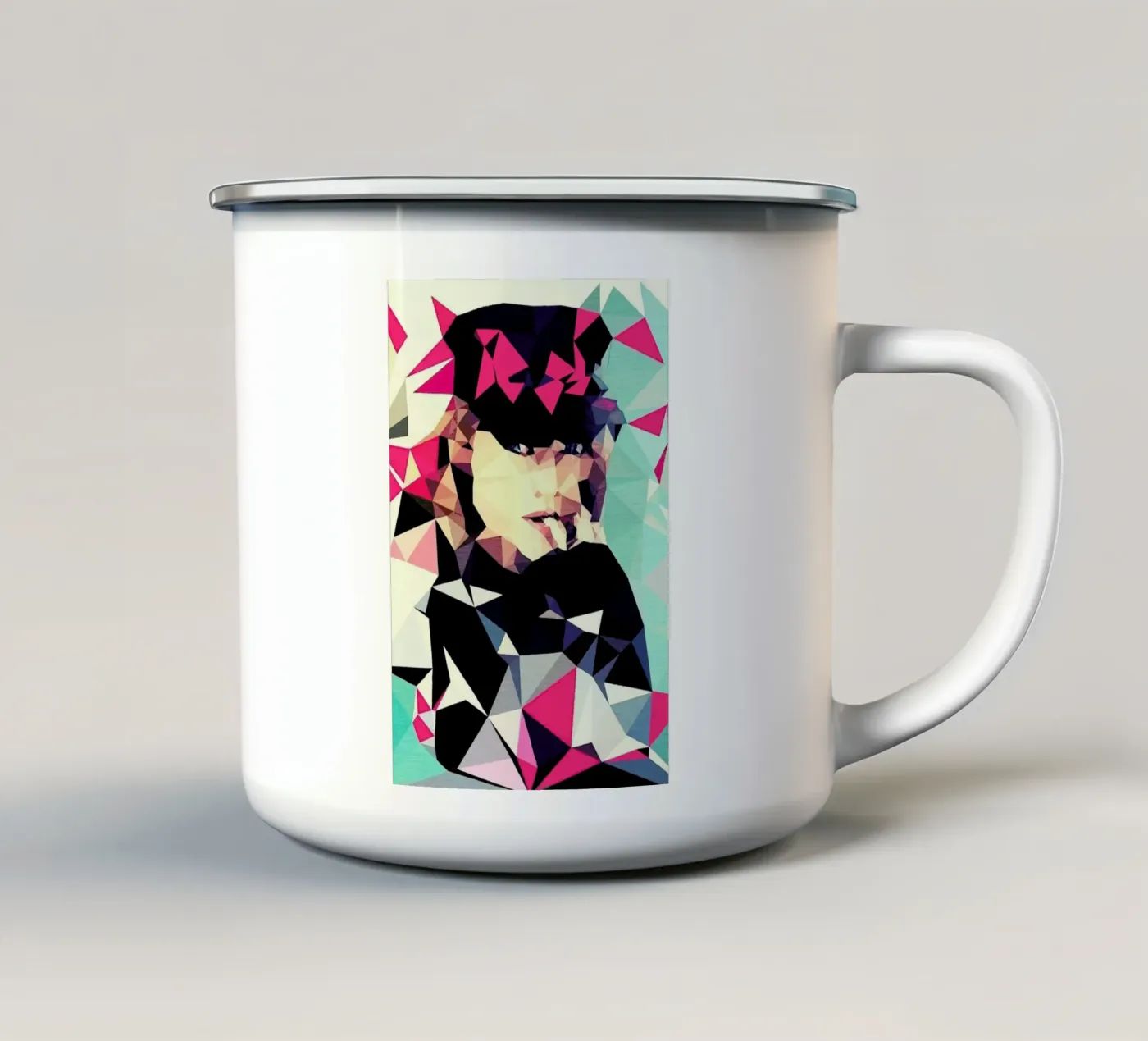 Multicolor enamel mug by Mayka ienova