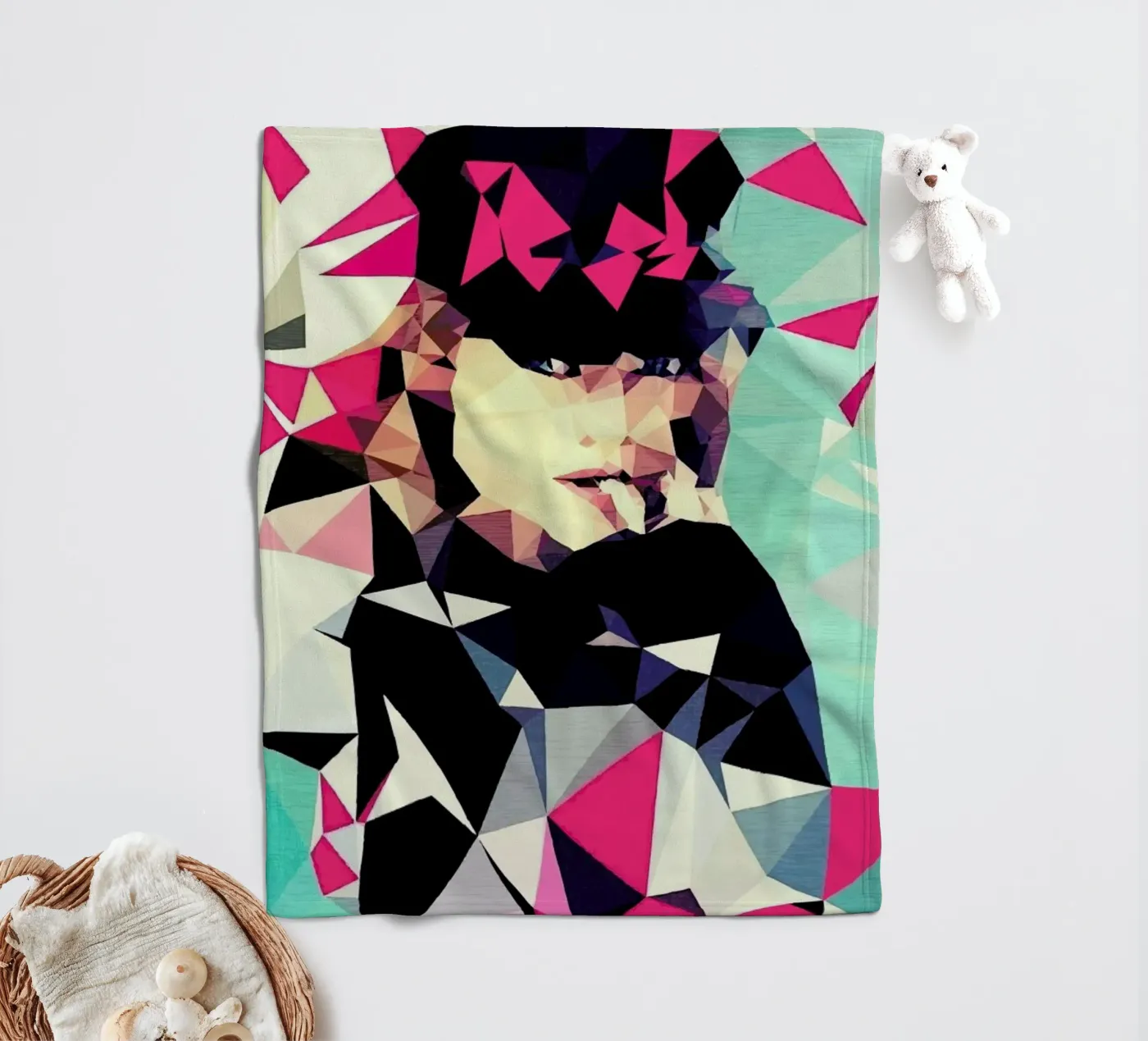 Multicolor fleece blanket by Mayka ienova