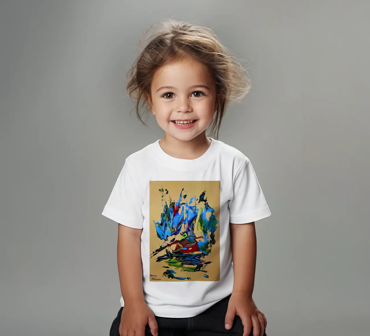MESSAGE FROM THE HEART 10. t-shirt bambini da Thierry Vobmann Abstract painting