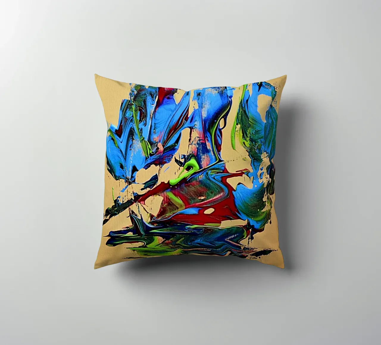 MESSAGE FROM THE HEART 10. cuscino da Thierry Vobmann Abstract painting