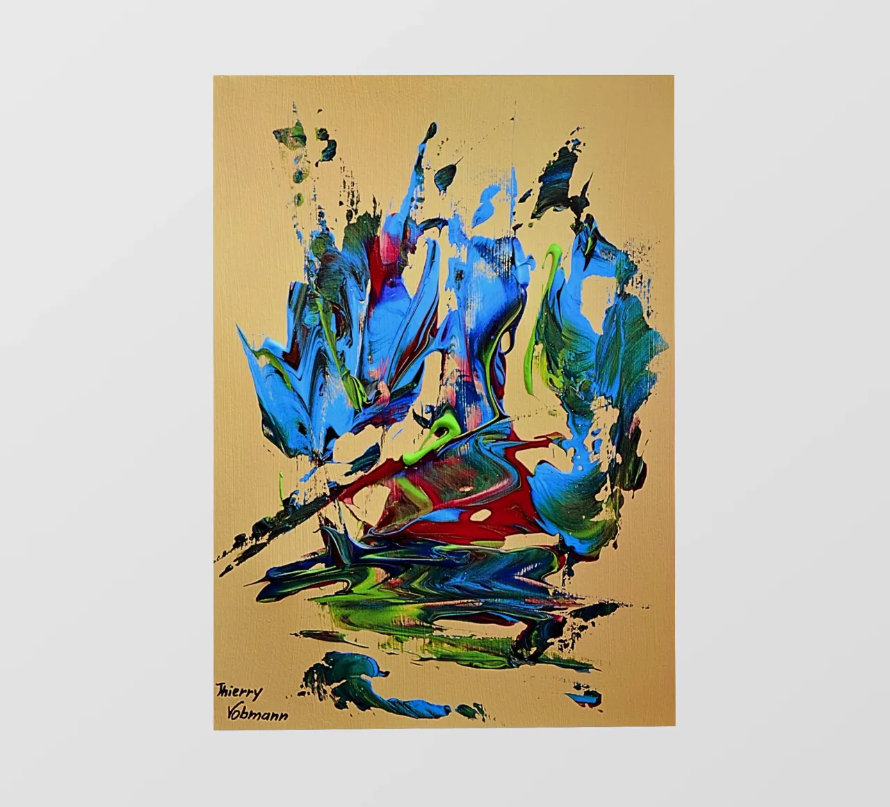 MESSAGE FROM THE HEART 10. Backlit Folie von Thierry Vobmann Abstract painting