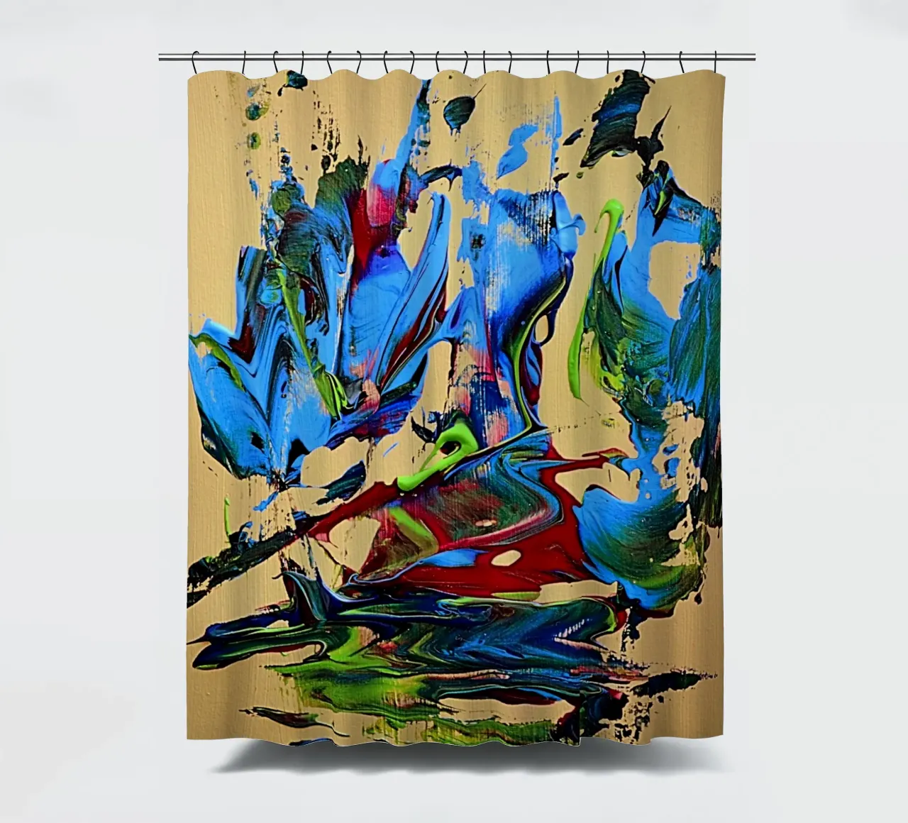MESSAGE FROM THE HEART 10. tenda da doccia da Thierry Vobmann Abstract painting