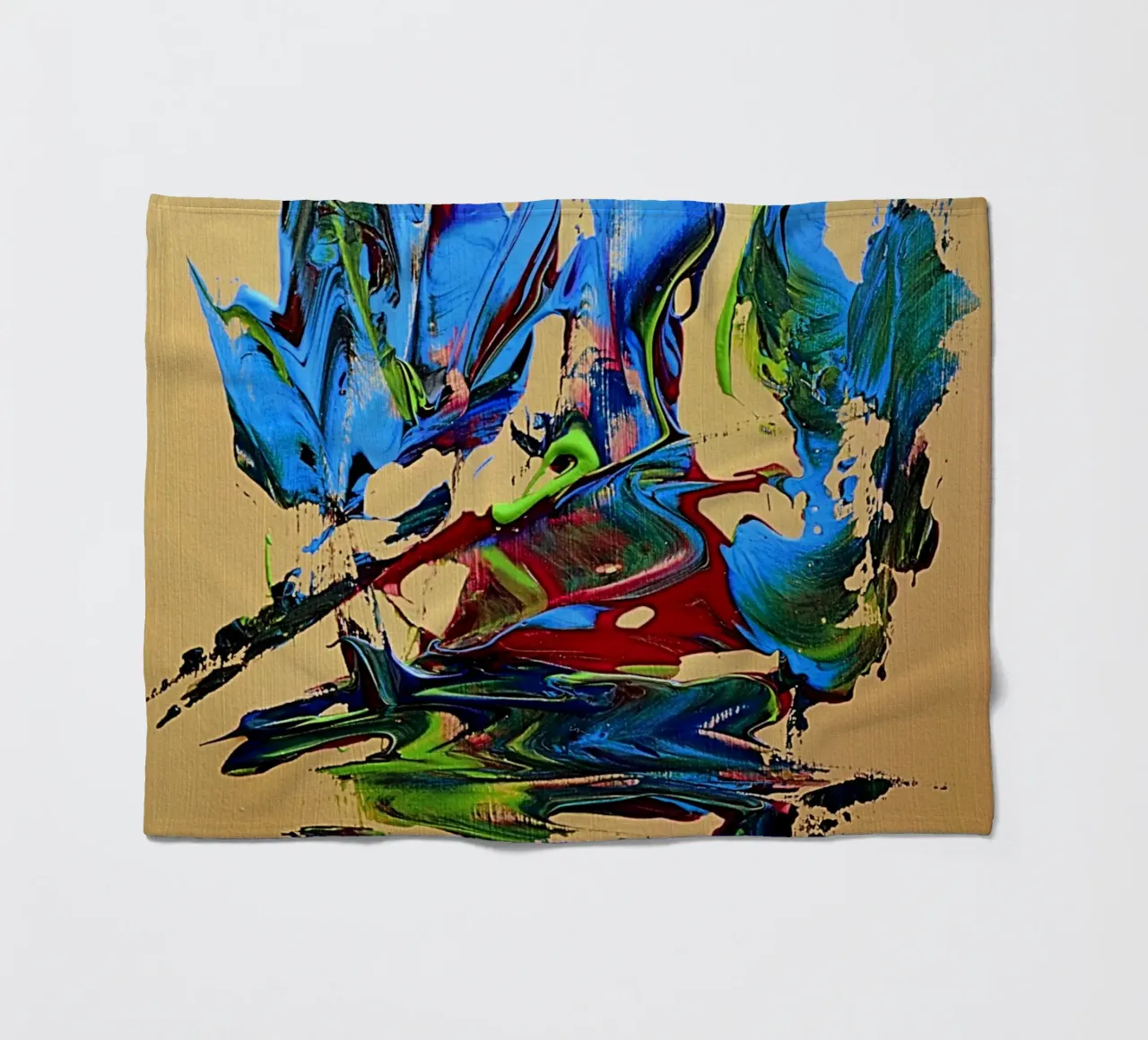 MESSAGE FROM THE HEART 10. coperta in pile da Thierry Vobmann Abstract painting