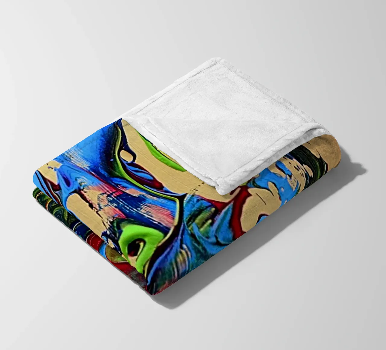 MESSAGE FROM THE HEART 10. coperta in pile da Thierry Vobmann Abstract painting