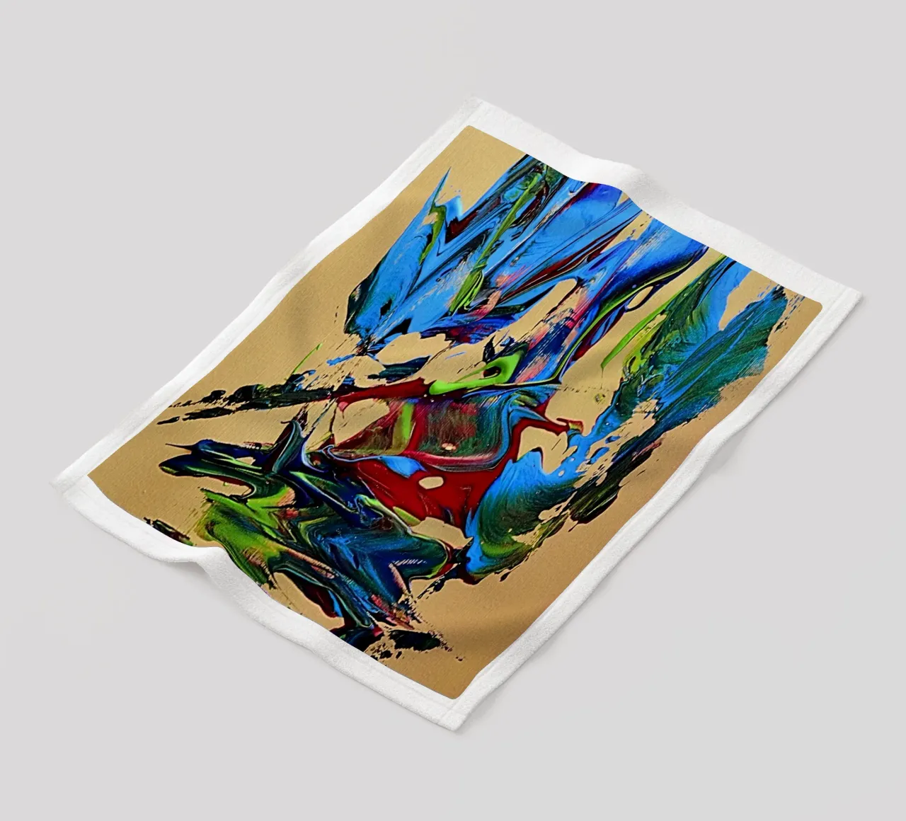 MESSAGE FROM THE HEART 10. coperta in pile da Thierry Vobmann Abstract painting