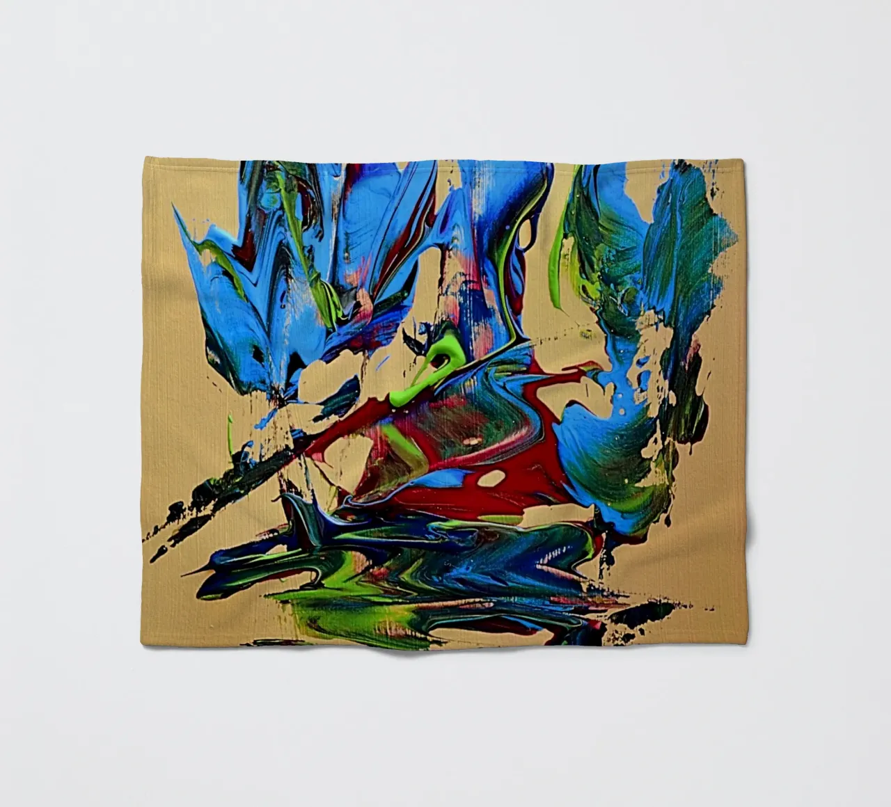MESSAGE FROM THE HEART 10. Fleecedecke von Thierry Vobmann Abstract painting