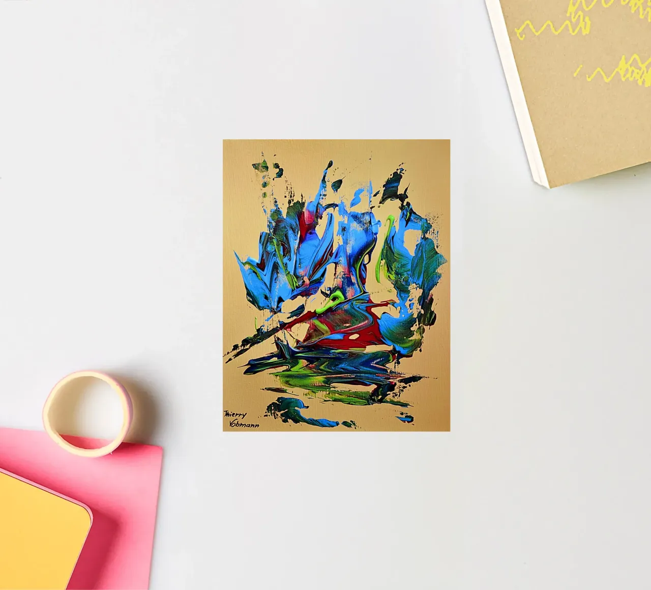 MESSAGE FROM THE HEART 10. adesivo da Thierry Vobmann Abstract painting