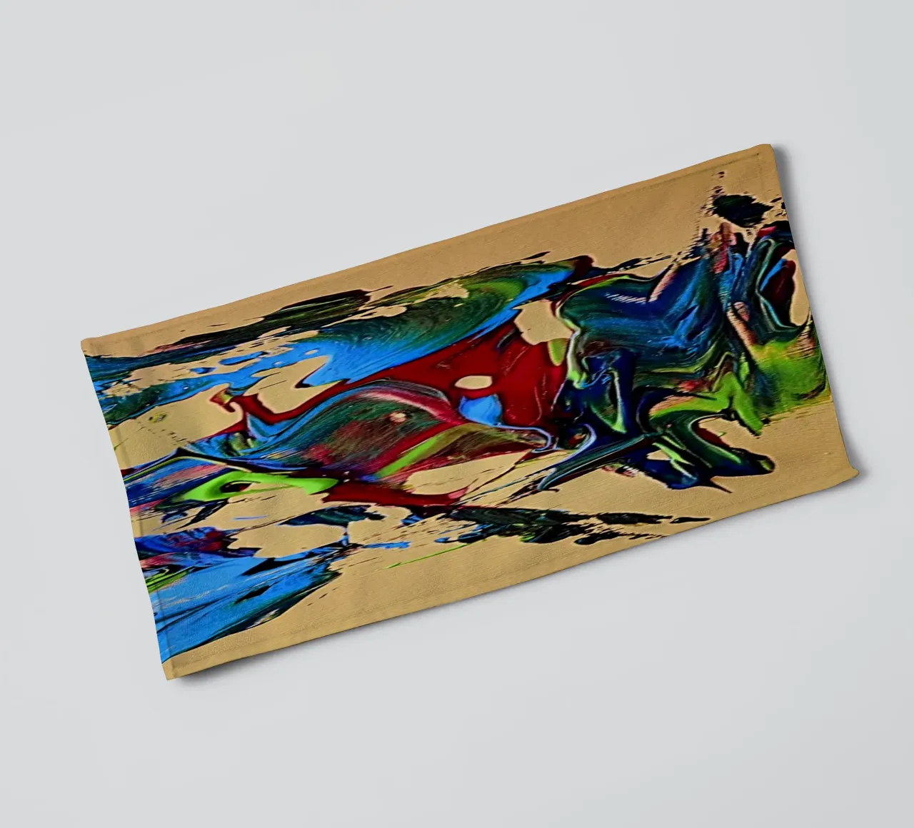 MESSAGE FROM THE HEART 10. Handtuch von Thierry Vobmann Abstract painting