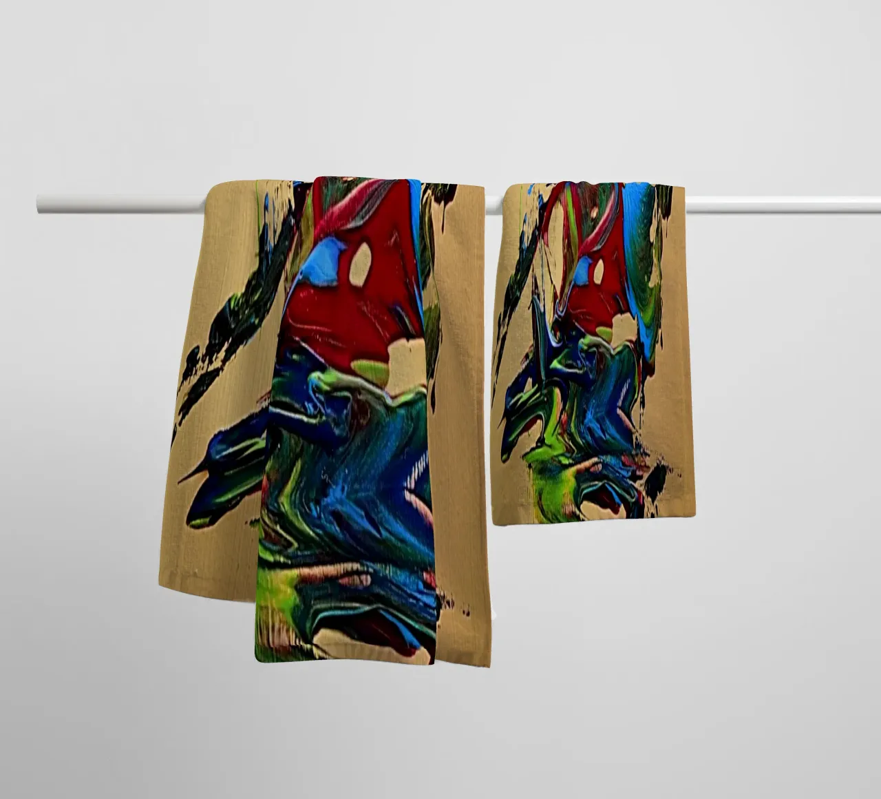 MESSAGE FROM THE HEART 10. asciugamano da bagno da Thierry Vobmann Abstract painting