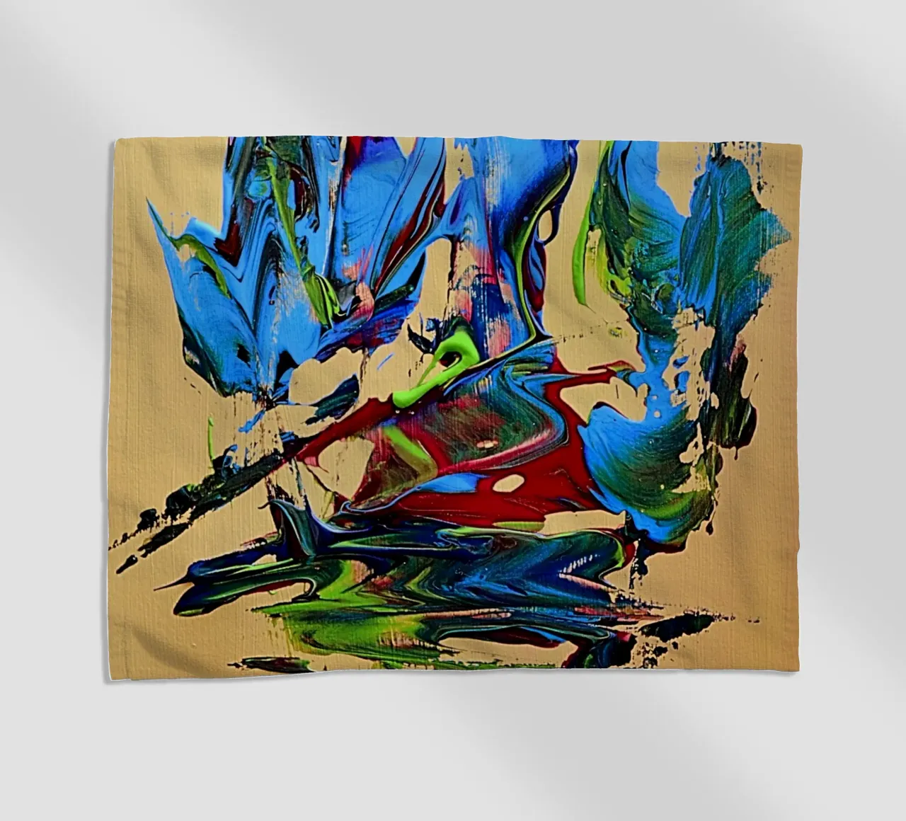 MESSAGE FROM THE HEART 10. Strandtuch von Thierry Vobmann Abstract painting