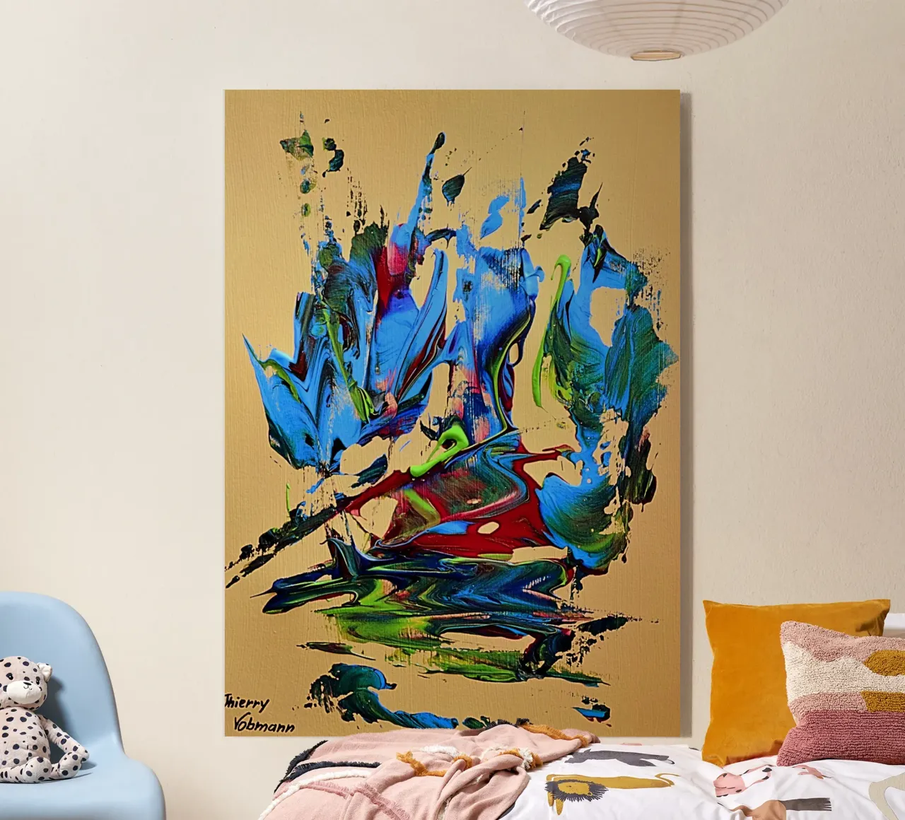 MESSAGE FROM THE HEART 10. plexiglas de Thierry Vobmann Abstract painting