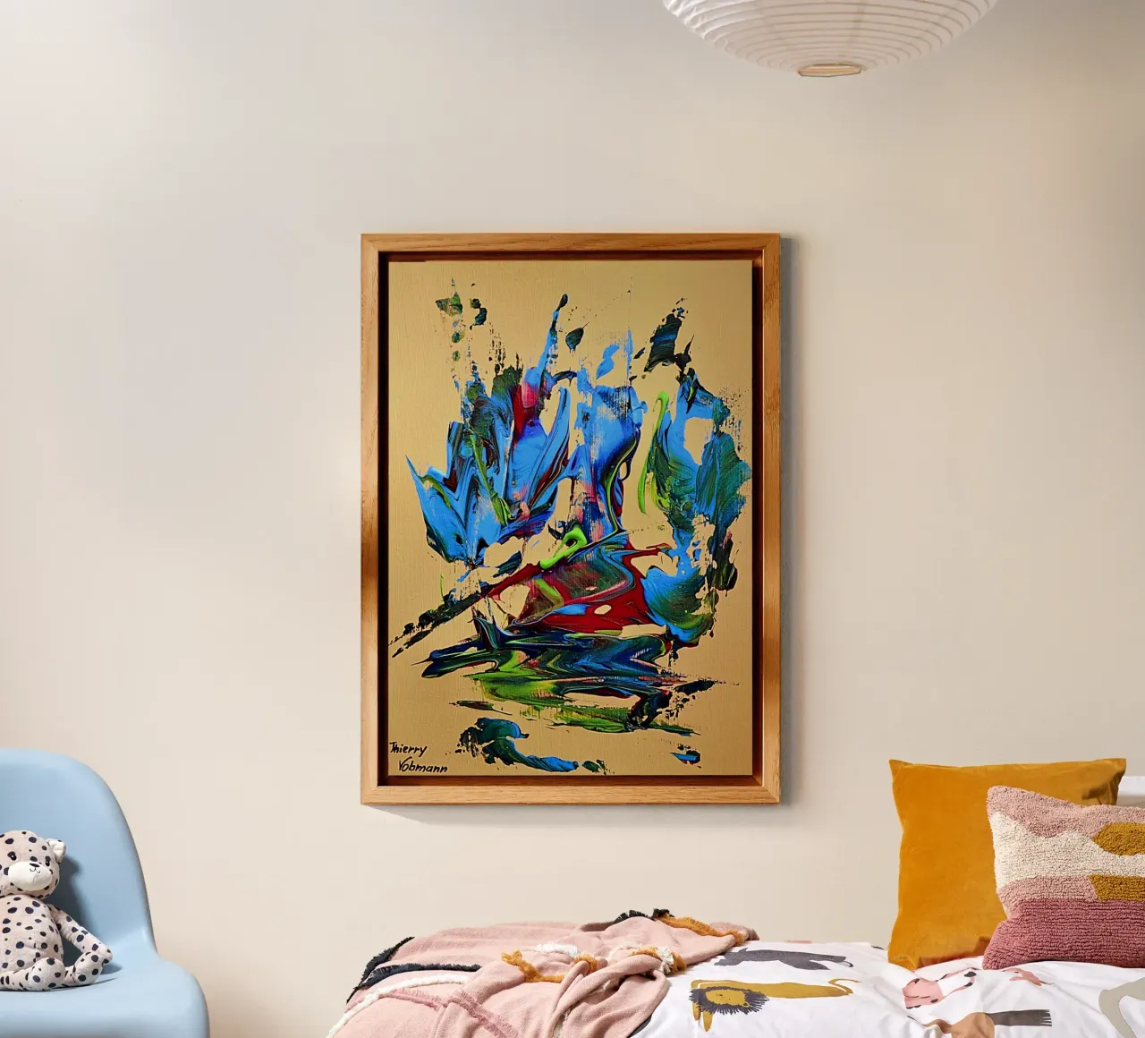 MESSAGE FROM THE HEART 10. alluminio dibond da Thierry Vobmann Abstract painting