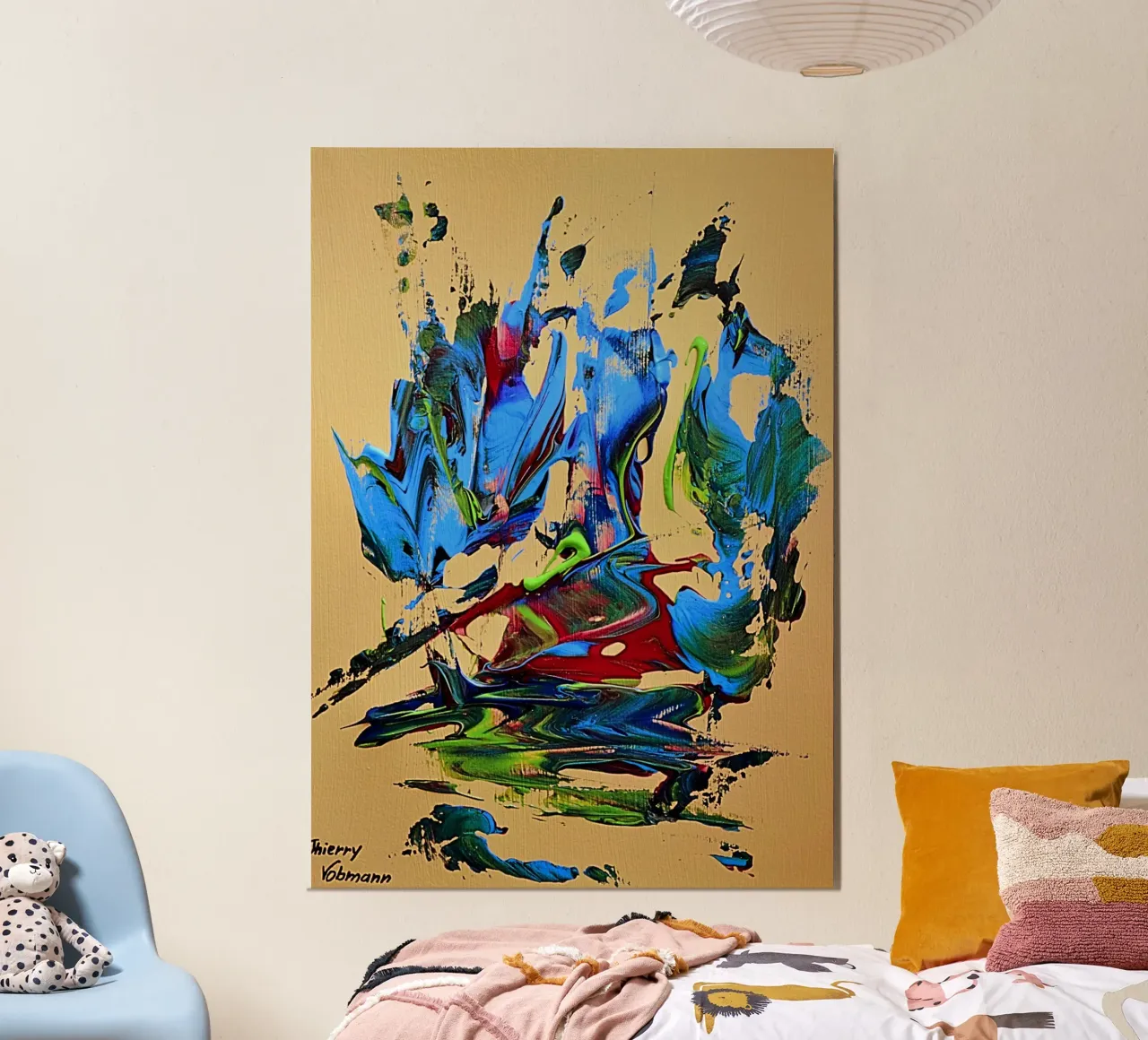 MESSAGE FROM THE HEART 10. alluminio dibond da Thierry Vobmann Abstract painting