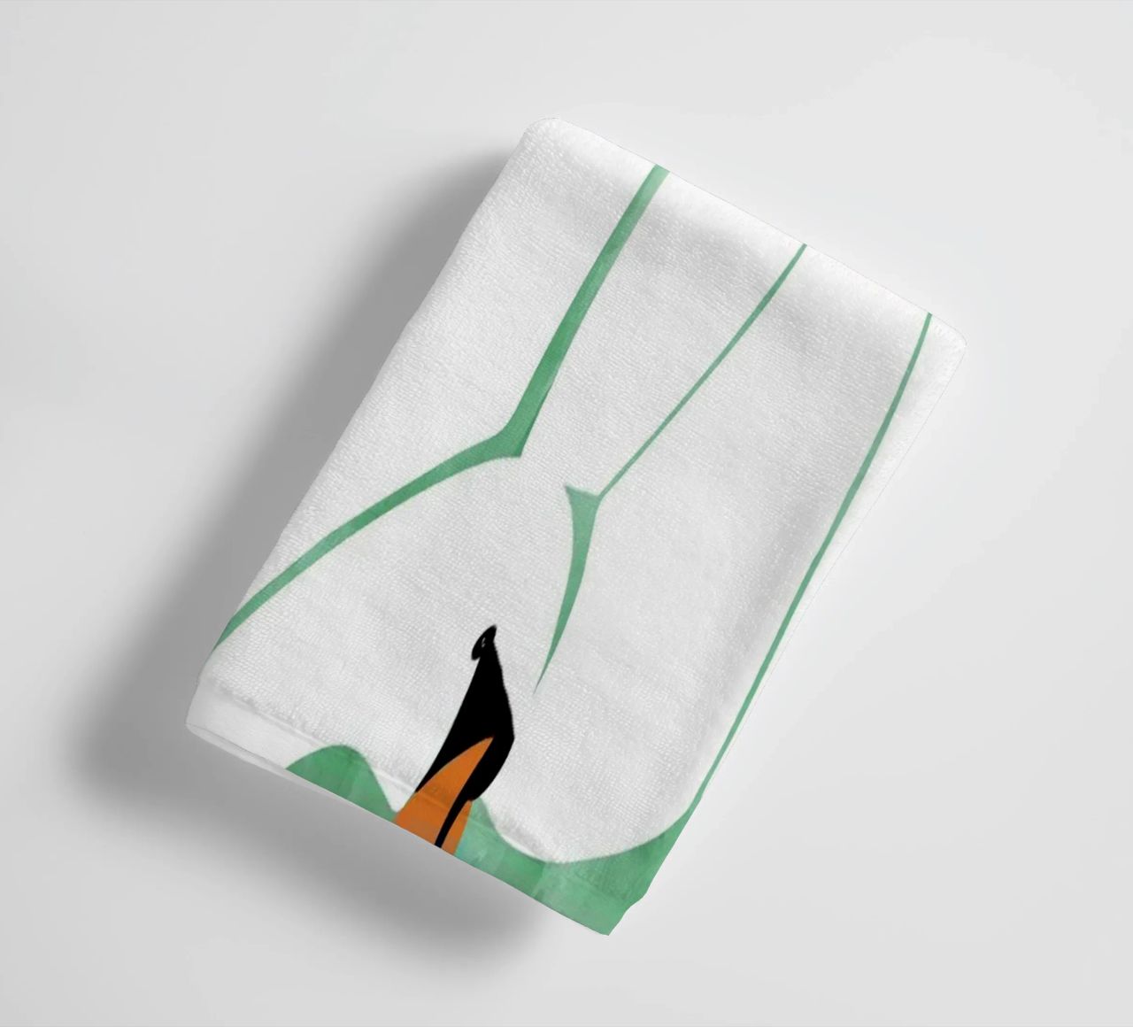 White Calm est né dans un cygne, animaux sauvages aquarelle serviette de bain de 83oranges