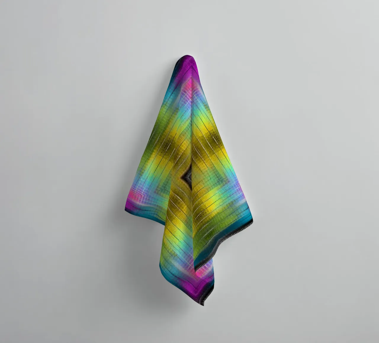 Kaleidoscope cross of colour spectra towel by Gürsel Yesil Digital Art